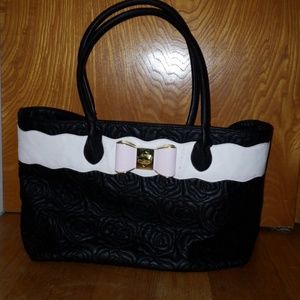 Betsy Johnson Rose Detail Shoulder Bag